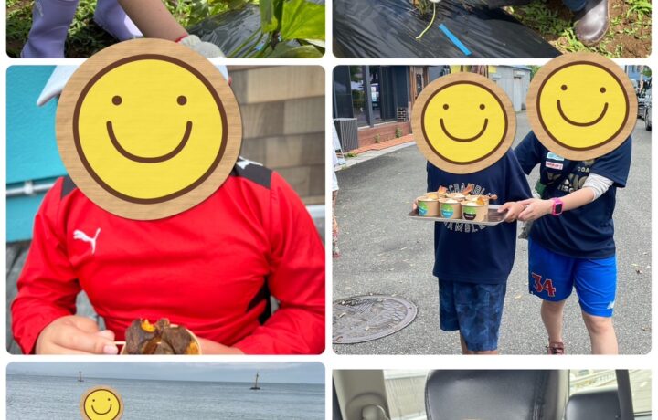 苗植えをする子どもたち